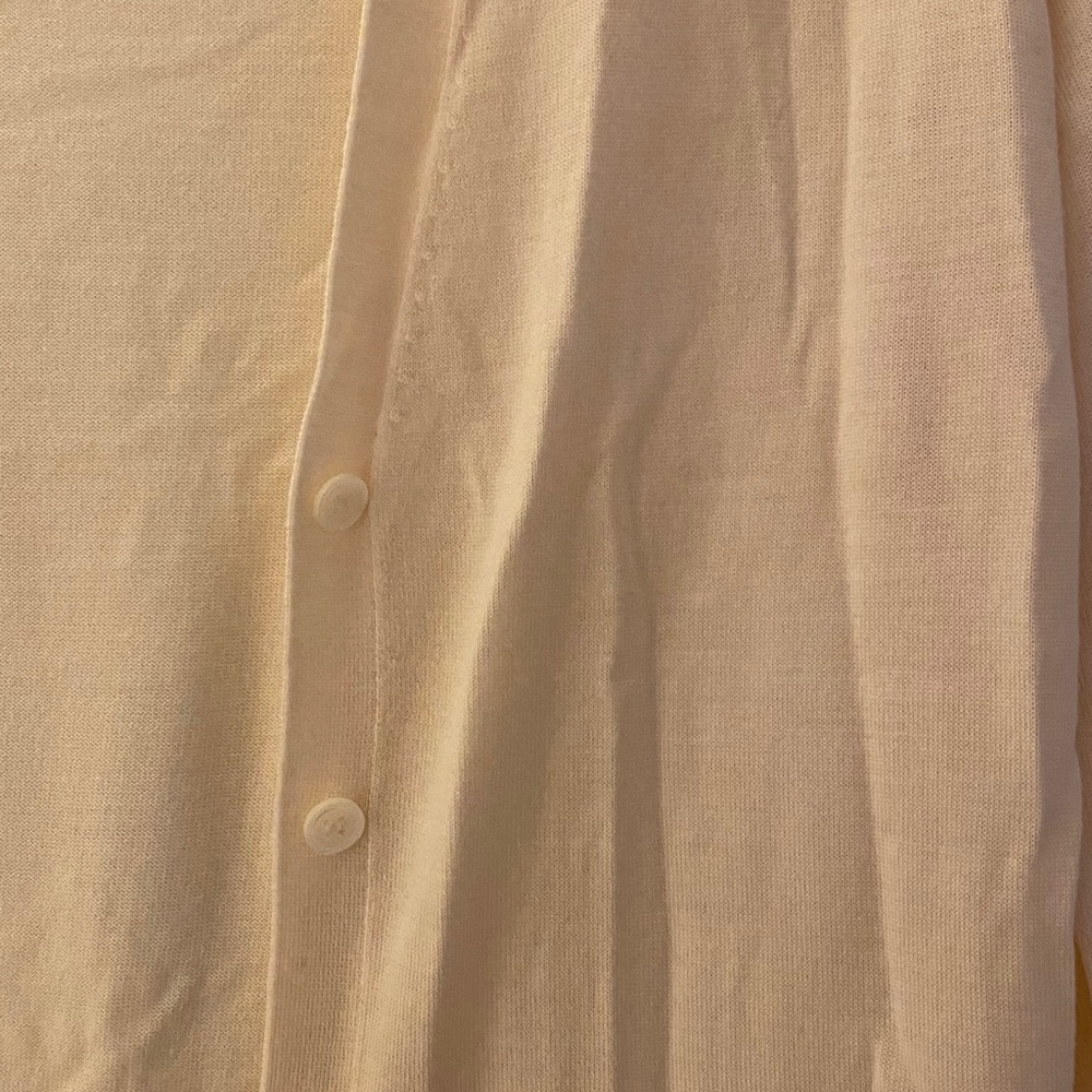 Theory cream button down sweater